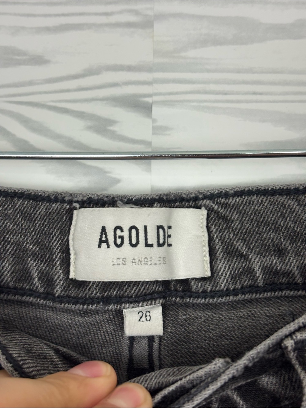 AGOLDE Organic Cotton Riley crop black jeans size 26 - Picture 4 of 8